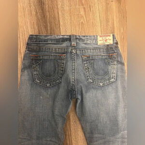 True Religion Women’s Brianna Jeans Bleach Splattered Straight Size 19